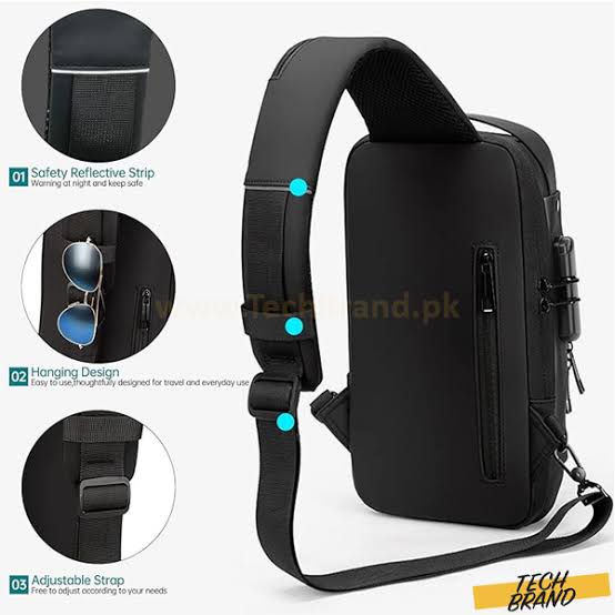 Fashion Anti-Theft Password Lock Crossbody Bag - High-Capacity Nylon Backpack with Adjustable Strap, Multiple Compartments & Secure Zipper Closure for Commuting, Travel, Hiking, Backpack for Travel