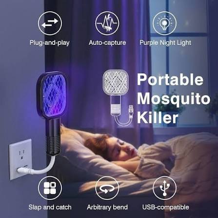 Mosquito Gadget Swatter UV Light with sharp sparking Fly Bug Zapper Insect Racket easy to used winter Fly Swatters Trap For Home Office Outdoor
