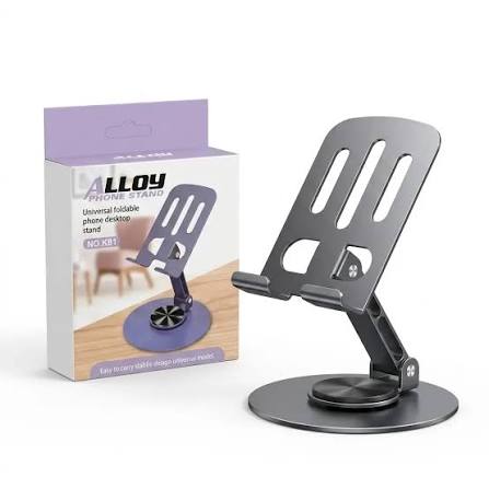 Universal Full Metal Mobile Phone Stand 360° Rotating Aluminum Alloy Base Desktop Tablet Phone Holder Stand