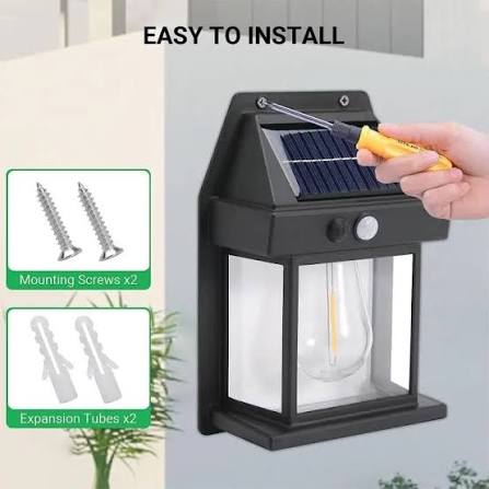 Solar Sensor Ligh Solar Tungsten Filament Lamp Outdoor Waterproof Intelligent Induction Wall Lamp