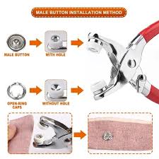 Metal Press Button Pliers Metal Sewing Prong Rings Buttons Clip Pliers DIY Clothes Tool For Sewing Leather Rivets Bags Clothes