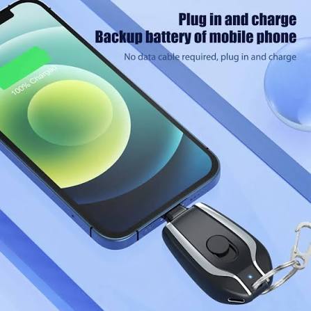 Iphone Keychain Phone Charger Emergency Power Banks Retractable Plug Power Fast Charging