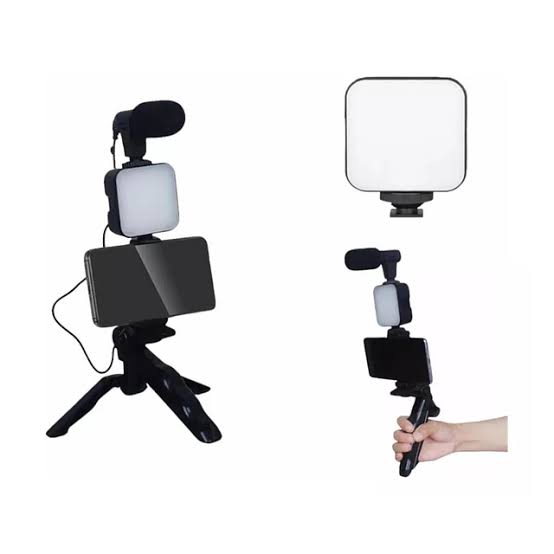 AY-49 Mobile Phone Vlog Selfie Stick Short Video Live Broadcast Fill Light Bracket Video Conference LED Mini Photography Light