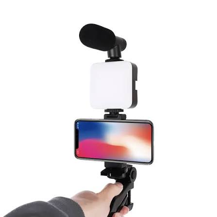 AY-49 Mobile Phone Vlog Selfie Stick Short Video Live Broadcast Fill Light Bracket Video Conference LED Mini Photography Light