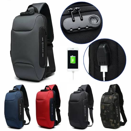Fashion Anti-Theft Password Lock Crossbody Bag - High-Capacity Nylon Backpack with Adjustable Strap, Multiple Compartments & Secure Zipper Closure for Commuting, Travel, Hiking, Backpack for Travel