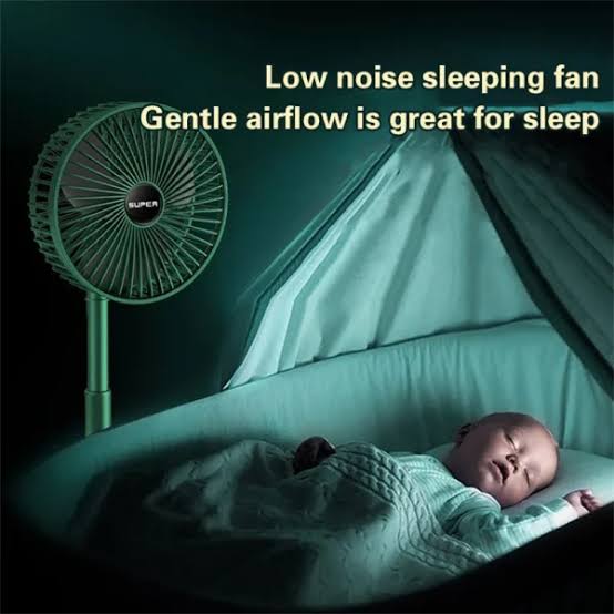 3 Speed Big size Rechargeable Mini Folding Telescopic Fan USB Rechargeable Floor Fan for Student Dormitory Home Outdoor Camping Office Small Desktop mini Fan