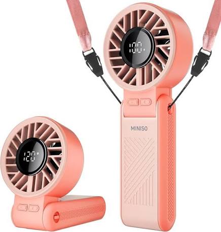 Portable Hand Held Fan Office Desktop Multifunctional Folding Double Headed Small Electric Fan With A Neck Lanyard