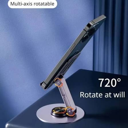 Universal Full Metal Mobile Phone Stand 360° Rotating Aluminum Alloy Base Desktop Tablet Phone Holder Stand